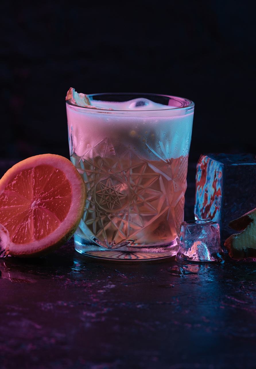 Piranha bite cocktail in short glass